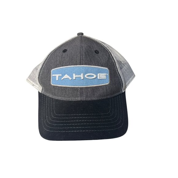 Tahoe Storm Cap Gray & Beige Mesh Snapback Adjustable Hat For Unisex - Picture 1 of 3